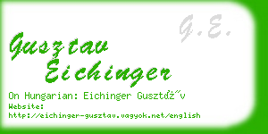 gusztav eichinger business card